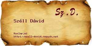 Széll Dávid névjegykártya